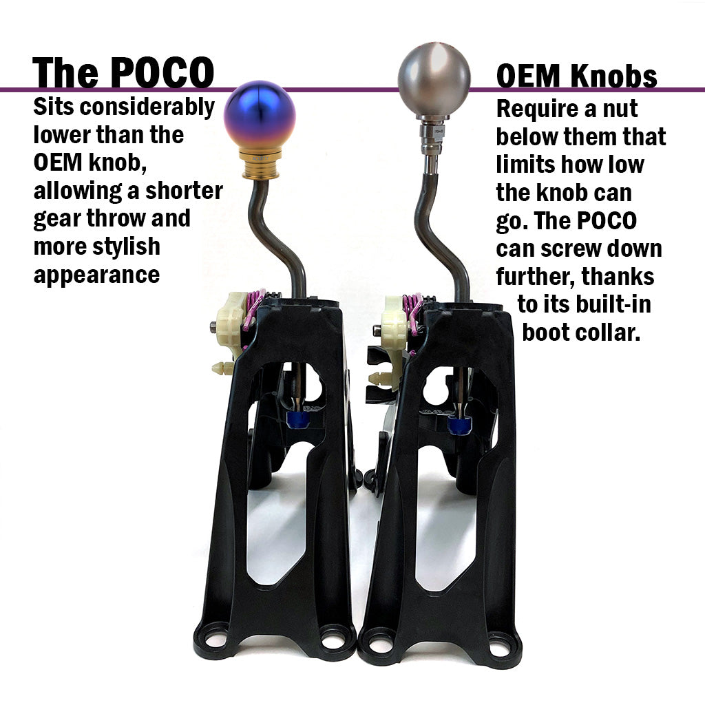 ACUITY POCO-TI BURNT TITANIUM SHIFT KNOB LOW PROFILE SHIFT KNOB ( M10X1.5 )