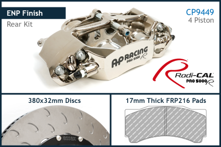 AP RACING CP9449-380 PORSCHE 991GT3 REAR ENP *BURNISHED*