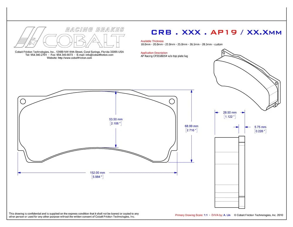 Cobalt XR1 Front - 992 GT3 AP RACING