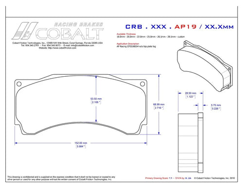 Cobalt XR1 Front - 992 GT3 AP RACING