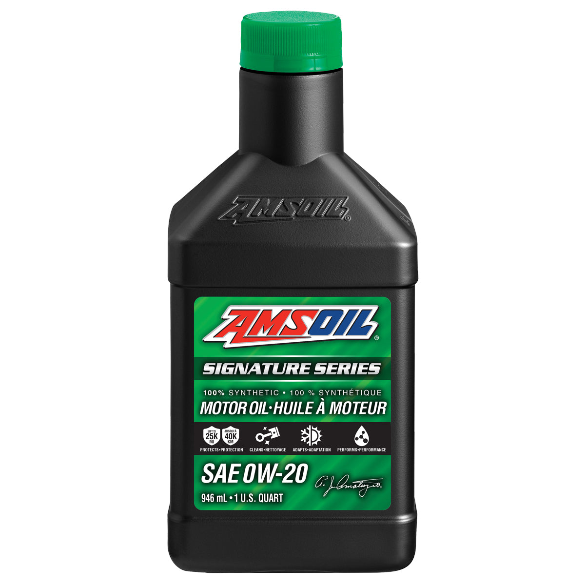 AMSOIL Signature Series 0W-20 100% Synthetic Motor Oil – official AMSOIL product image