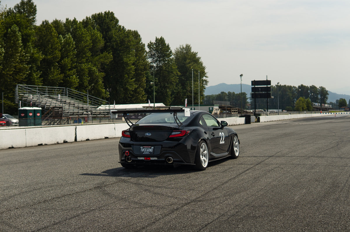 Subaru BRZ tS rear view on the front straight